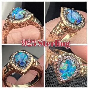 925 Sterling Silver Gold Vermeil Turkey Ring